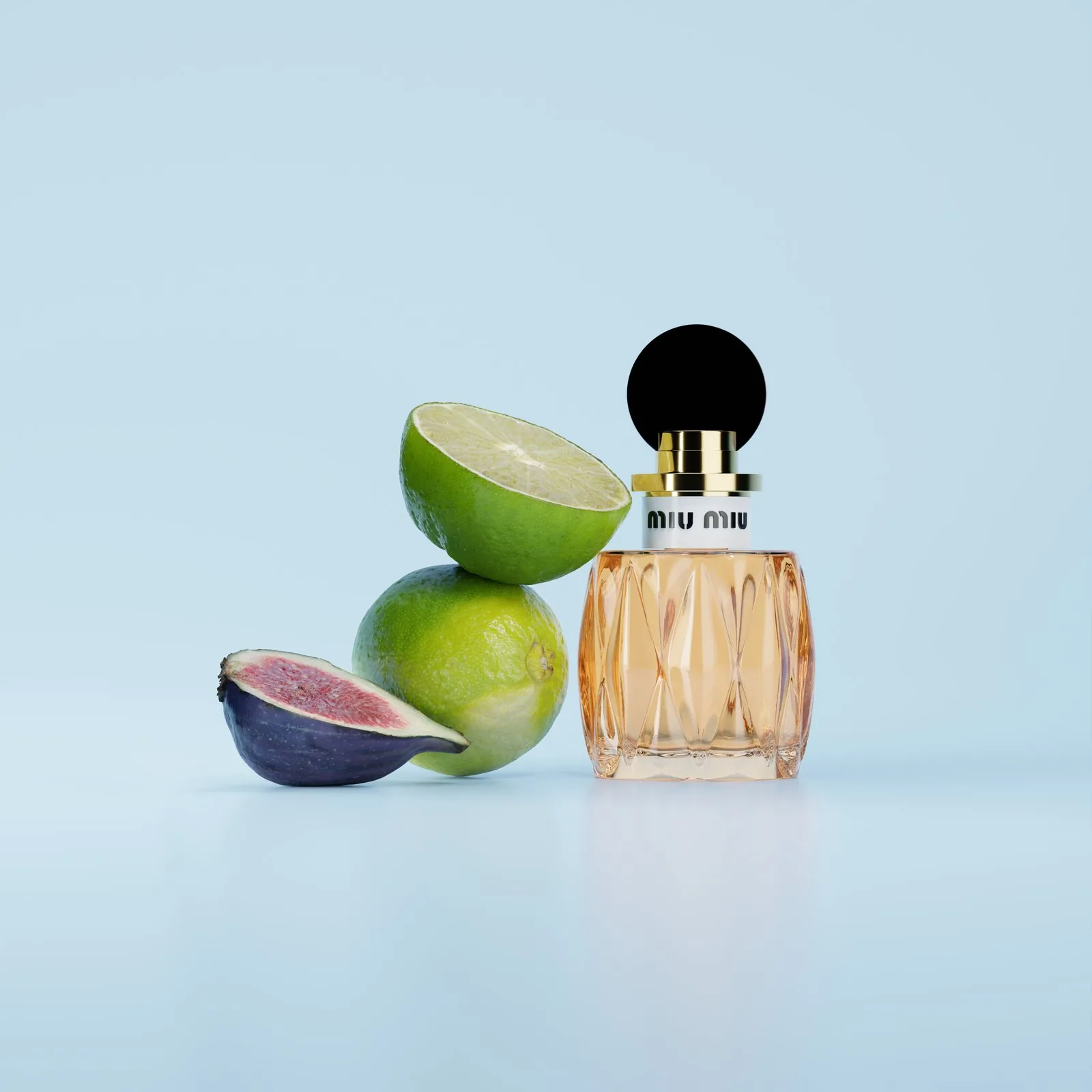 Miu Miu — product render on blue background, variation 1