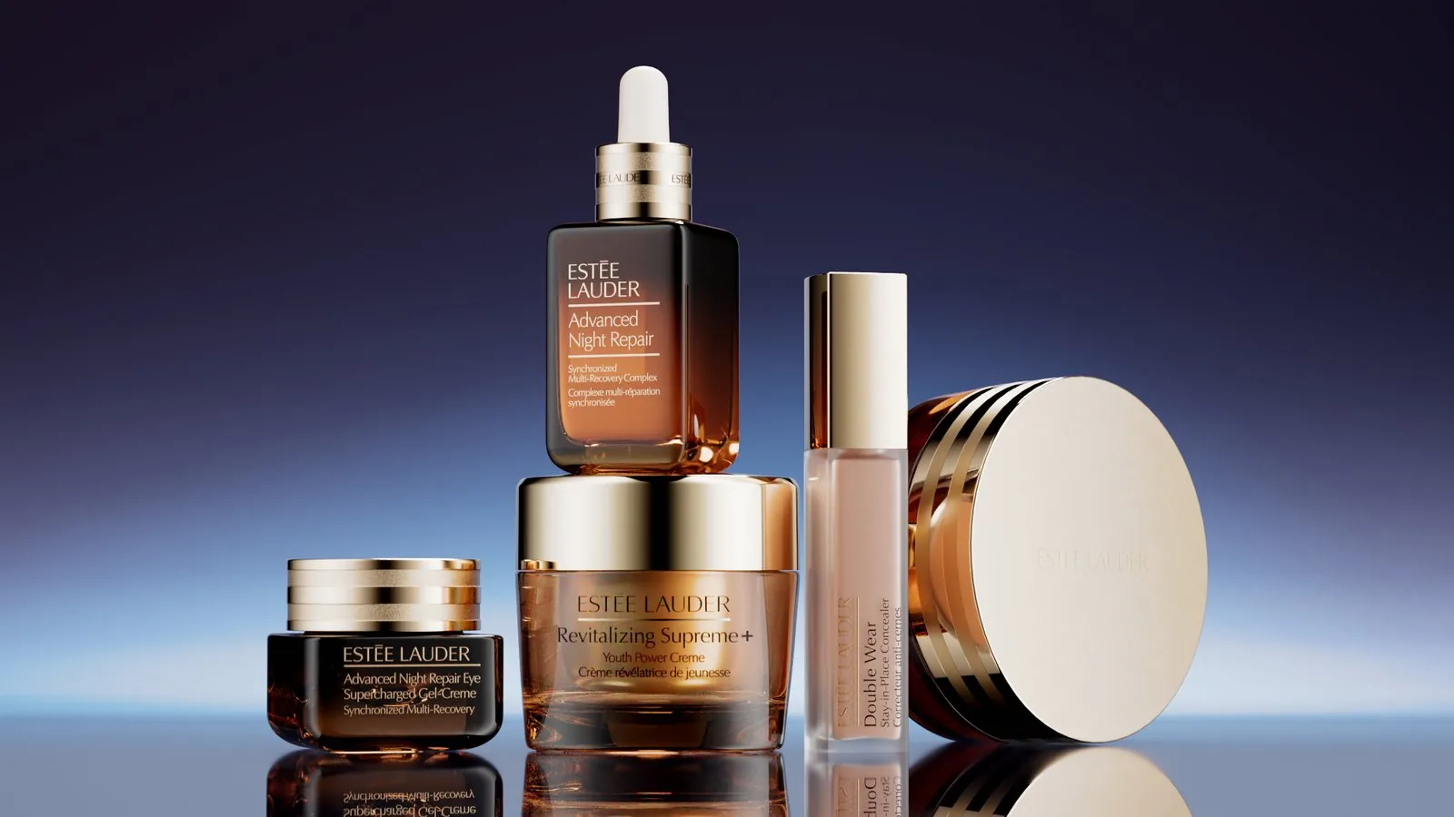 Estée Lauder — night scene render, wide format