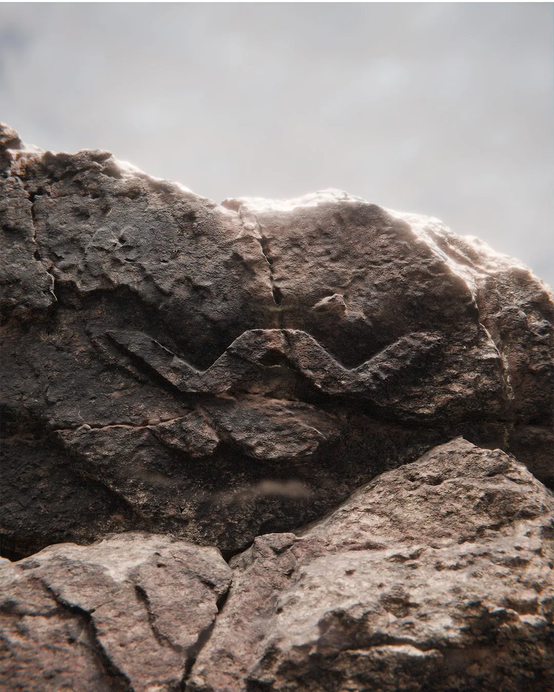 Wercors — petroglyph rock formation, logo mark inspiration